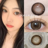 Qfdian New Style Color contact  Belt Grade 14.5MM  Big Eye  Series  1 Year Use Soft Hydrogel WT: 40% ﻿