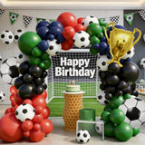 Qfdian  109Pcs Soccer Balloon Garland Kit |   Perfect for Kids' Football Birthday Parties & Game Day Celebrations 🎈