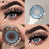 Qfdian  Color Contact Lenses For Eye Cosmetic Black Lens Makeup Beauty Green Eyes Contact Natural Brown Contact Eyes Makeup