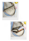 Qfdian 2025 new women Patchwork Contrast Color schoolbags High-capacity student travel bags fashion Y2k Aesthetic All Match Backpacks