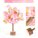 Qfdian  Tall Artificial Cherry Blossom Tree - Handmade Pink Fake Cherry Blossom Tree for Wedding Party Ceremony, Christmas Table