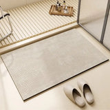 Qfdian Bathroom Carpet Toilet Foot Mats Absorbent Bathroom Mat Diatom Mud Floor Mat Non-Slip Bath Rug Toilet Doormat Quick Drying Rugs
