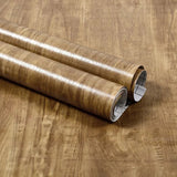 Qfdian 40CM X 1M Thickened Anti Fouling Waterproof Wood Grain Self-adhesive PVC Modern Furniture Decorative Wallpaper