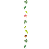Qfdian  Forest Animal Birthday Party Decorations Green Palm Leaves Mushroom Garlands Banner Wild One Birthday Jungle Leaf Party Supplies