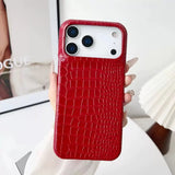 Qfdian  Luxury Crocodile-Pattern Phone Case, for IPhone 17 Pro 15 14 13 17 12 11 16 Max 16 Pro Max Cover，Protective phone cases
