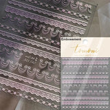 Qfdian 1pcs White 5D Pearl Lace Wave Lines Nail Art Stickers Elegant Exquisite Nail Decoration Decals DIY Self Adhesive Transfer Slider