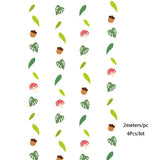 Qfdian  Forest Animal Birthday Party Decorations Green Palm Leaves Mushroom Garlands Banner Wild One Birthday Jungle Leaf Party Supplies
