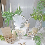 Qfdian  Wooden Heart-Shaped Butterfly Wedding Party Guest Books Commemoration Wedding New Year Decoration Wedding Birthday Home Ornament