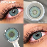 Qfdian  1pair METATRON Color Contact Lenses for Eyes Brown Eye Contacts Gray Pupils Yearly Use Women Cosmetics Color Eye Lens