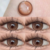 Qfdian Mill Creek 2pcs/Pair Colored Contact Lenses For Big Eyes Myopia Yearly Annual Color Cosmetic Lens Cosplay Beauty Pupils Diopters