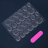 Qfdian  24PCS Fake Nails French Women Press Nails, Small Fresh Short Nails Removable Artistic Wearing Nails.