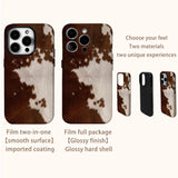 Qfdian Brownish White Mottled Texture Phone Case For IPhone 16 15 14 13 12 11 X XS XR XSMAX 7 8 Pro Max Plus Double-layer Back Cover