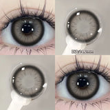 Qfdian  2pcs/pair Cosplay Red Color Contact Lenses for Eyes Fashion Blue Color Contacts Lens Natural pupils Beauty Makeup Lenses