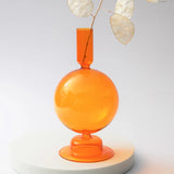 Qfdian Taper Candle Holders Glass Candlesticks for Home Wedding Table Decoration Glass Vase Table Bookshelf Candles Stand