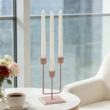 Qfdian  Bird Accent 2-Arm Metal Candle Holder Minimalist Candelabra for Wedding Reception Dining Table Romantic Home Decor Gift