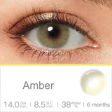 Qfdian 0~-6.00）Natural Colored Contact Lenses with Prescription Myopia Lenses with Degree Brown Lenses Gray Pupils Fast Shipping