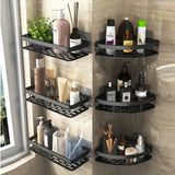 Qfdian  New Bathroom Shelf Makeup Storage Organizer Shampoo Rack Shower Shelf Bathroom Accessories No Drill Wall Shelf
