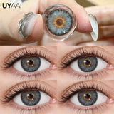 Qfdian  Color Contact Lenses Natural Contact Lens NEW Siri Series Makeup Colored Pupils Cosmetics Beauty Green Lenses Blue Pupils
