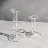 Qfdian  Creative and Minimalist Glass Candle Holder Vase Living Room Homestay Dining Table Decoration Romantic Gift Glass Candle Holder