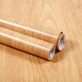 Qfdian 40CM X 1M Thickened Anti Fouling Waterproof Wood Grain Self-adhesive PVC Modern Furniture Decorative Wallpaper