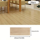 Qfdian  20PCS 40x15cm 3D Self-adhesive floor sticker Thicken Wood Grain Floor Wallpaper 3d Wall Sticker Waterproof room wear-resistant