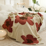 Qfdian   Ins Style Sunflower Nap Blanket Camping Warm Single Person Leisure Thick Blanket Sofa Air Conditioning