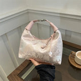 Qfdian Chinese Style Satin Embroidery Bag Women's Summer Crossbody Bag Handbag