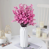 Qfdian Cherry Blossoms Artificial Flowers Baby's Breath Gypsophila Fake Flowers DIY Wedding Home Vase Decoration Faux Flowers Branch
