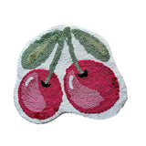 Qfdian  Cherry Papaya Shape Bath Mat, Thickened Flocking Bathroom Rug, Home Decoration Doormat Absorbent and Non-slip Carpet