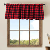 Qfdian Buffalo Plaid Check Curtains Blackout Rod Pocket Valances Checkered Window Drapes for Farmhouse Bedroom Living Room, 1 Panel