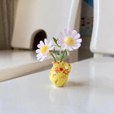 Qfdian Mini Ceramic Vase Design Magnet,set Refrigerator Magnet, DIY Fridge Magnet for Flower,Refrigerator Decorations