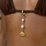 Qfdian  Exquisite Hanger Starfish Shell Keychain DIY Pearl Bikini Pendant Korean Fashion Fish Conch Key Chain Vacation