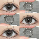 Qfdian  2PCS Gilding Prescription Contact Lenses Cosmetics Eye Color Lenses Fashion Pupils Myopia Colored Contact Lenses Violet