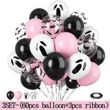 Qfdian  20Pcs Pink Halloween Balloons Ghost Balloon Black Latex Balloons Bat Confetti Ballon for Birthday Halloween Party Decorations