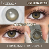 Qfdian  2pcs High Quality Color Contact Lenses for Eyes Cosmetic Gray Lenses Contact Fashion Beauty Pupil Eye Contacts Yearly