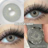 Qfdian  2pcs Blue Green Contact Lenses Yearly New Colored Lens Brown Natural Cosmetic Gray Big Eyes Korean Student Beauty Pupil
