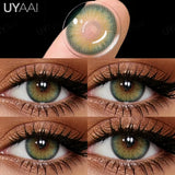 Qfdian  Color Contact Beauty Green Contact Lenses for Eyes Natural Lenses Blue Contacts for Women Eyes Makeup Gray/Brown Fashion