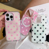 Qfdian INS Korea Point Phone Case For Iphone 16ProMax 15Pro 13 14 15 16 Pro Max 15Pro 15ProMax Cover Fundas