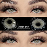Qfdian  1 pair Colored Lens Natural Korean Contact Lenses Grey Eyes Pupils Cosmetics Fashion Soft Contacts Lens Makeup Lenses