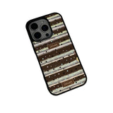 Qfdian  Korean Stars Stripes Phone Case For iPhone 17Air 16 Pro Max Plus 15 14 13 12 11 XS XR Shockproof Black Acrylic Bumber Cover
