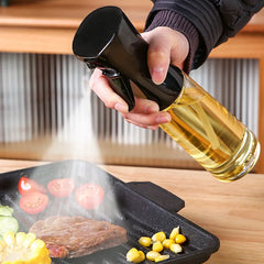 Qfdian Oil Spray Bottle For Cooking Kitchen Olive Oil Sprayer For Camping BBQ Baking Vinegar Soy Sauce 200ml 300ml  Kitchen Accessories