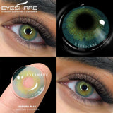 Qfdian Color Contacts for Eyes 1Pair Blue Eye Contacts Gray Pupils Brown Lenses Green Eye Contact Lenses Beauty Makeup Yearly