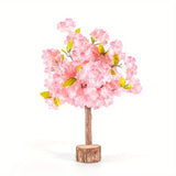 Qfdian  Tall Artificial Cherry Blossom Tree - Handmade Pink Fake Cherry Blossom Tree for Wedding Party Ceremony, Christmas Table