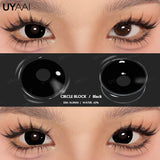 Qfdian 1 Pair Cosplay White Colored Contact Lenses Black Lenses Halloween Beauty Makeup Lens Vampire Red Lenses Anime Colorcon