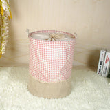 Qfdian 3 Sizes The beam port Linen Multi-function Handle Stackable storage barrel Laundry basket Toy Storage box storage basket