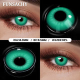 Qfdian  1 Pair Red Cosplay Witch Contact Lenses Halloween Black White Makeup Lens Crazy Party Role Playing Eye Contacts Lens