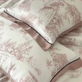 Qfdian Luxury Organic Bamboo Soft Silky Printing Bedding Set Single Double Queen King Size Duvet Cover Flat/Fitted Bed Sheet Pillowcase