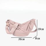 Qfdian  Fashion Y2k Aesthetic Casual Crossbody Chest Bags Men Women Vintage All Match Hobo Bag All Match Simple Trendy Shoulder Handbags