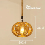Qfdian  Spain Sisal Hemp Rope Pendant Light Ceiling Lamp Lustre Hanging Chandelier Iron Hand Braiding Rustic Retro for Dining Room Decor