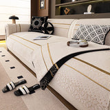 Qfdian  Modern Simple Sofa Cover Advanced Light Luxury One-piece Sofa Cover Four-season Universal Skin-friendly Non-slip Seat Cushion